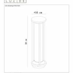 Luminaires Lucide Borne d'éclairage Lucide CADIX Noir, 1 lumière