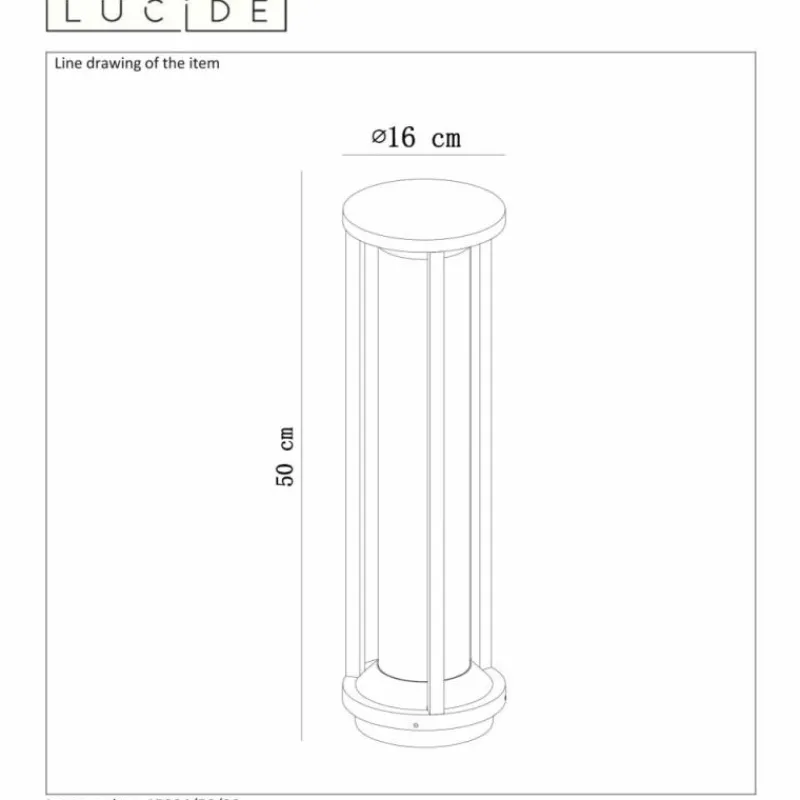 Luminaires Lucide Borne d'éclairage Lucide CADIX Noir, 1 lumière