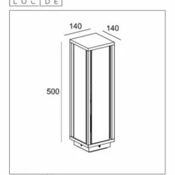 Lampes Vintages & Rétros-Luminaires Lucide Borne d'éclairage Lucide CLAIRE Noir, 1 lumière