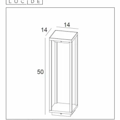 Luminaires Lucide Borne d'éclairage Lucide TENSO SOLA LED Anthracite
