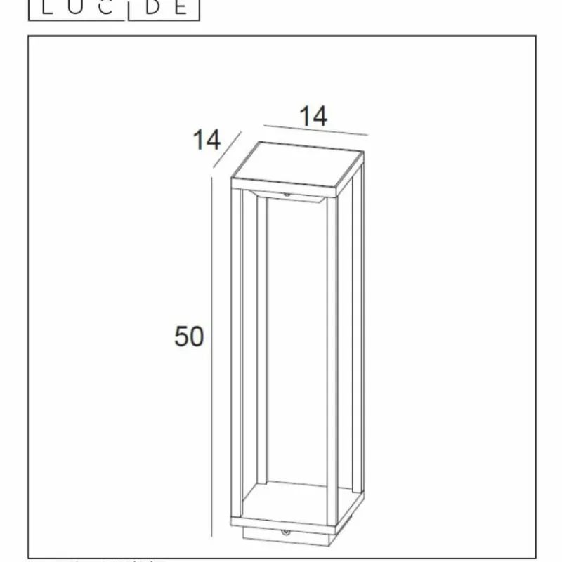 Luminaires Lucide Borne d'éclairage Lucide TENSO SOLA LED Anthracite