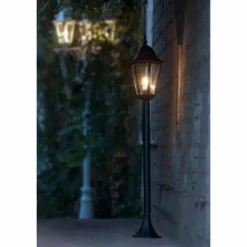 Luminaires Rustiques-hofstein Borne d'éclairage LUTEC BRISTOL Noir, 1 lumière