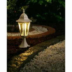 Luminaires Rustiques-hofstein Borne d'éclairage LUTEC BRISTOL Blanc, 1 lumière