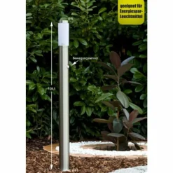 Lampe Borne d'éclairage Massive myGarden UTRECHT Acier inoxydable, Blanc, 1 lumière, Détecteur de mouvement