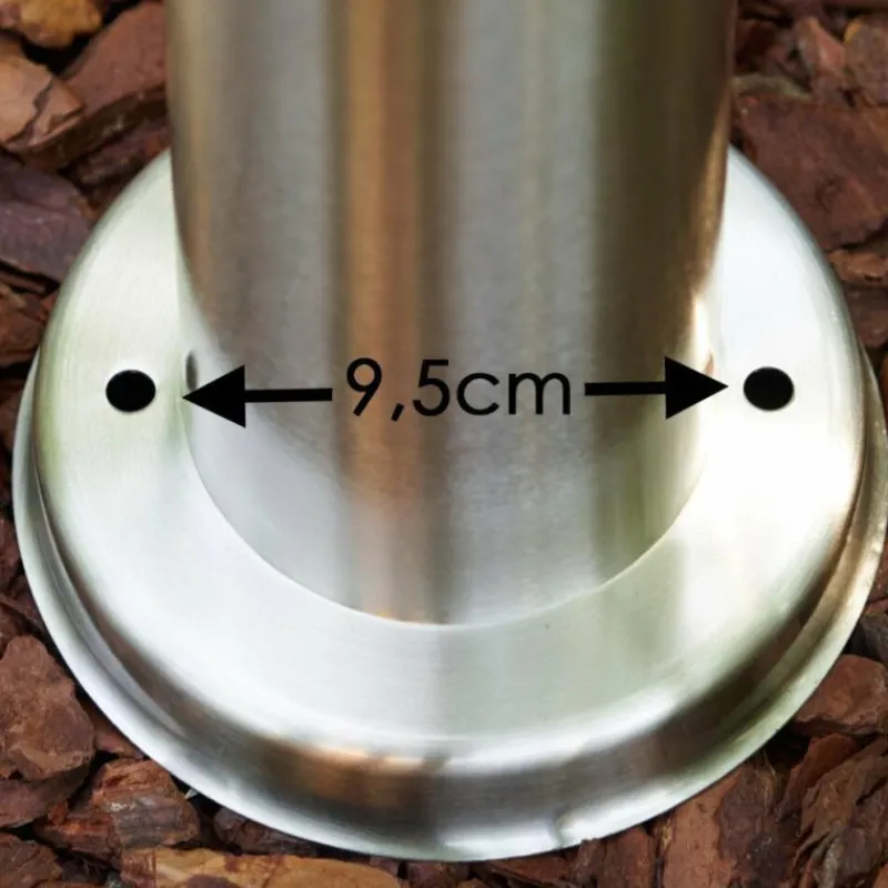 hofstein Borne d'éclairage Tunes Acier inoxydable, 1 lumière, Détecteur de mouvement