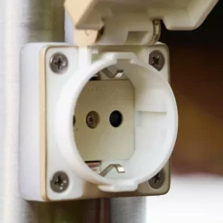 hofstein Borne d'éclairage Tunes Acier inoxydable, 1 lumière, Détecteur de mouvement