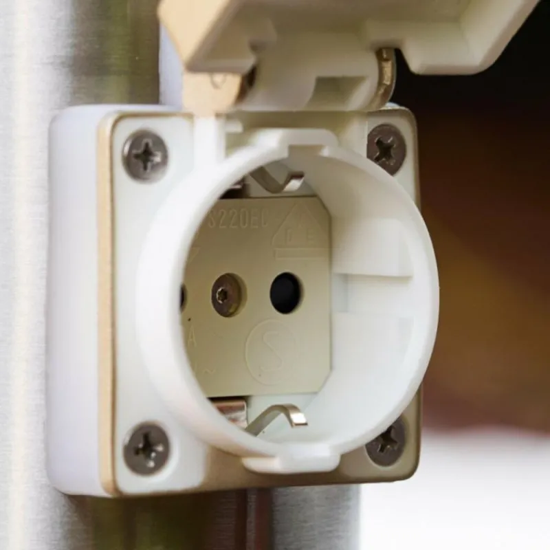 hofstein Borne d'éclairage Tunes Acier inoxydable, 1 lumière, Détecteur de mouvement