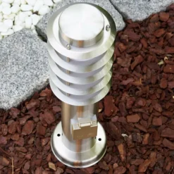 hofstein Borne d'éclairage Tunes Acier inoxydable, 1 lumière