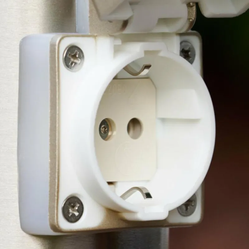 hofstein Borne d'éclairage Tunes Acier inoxydable, 1 lumière, Détecteur de mouvement