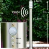 hofstein Borne d'éclairage Tunes Acier inoxydable, 1 lumière, Détecteur de mouvement