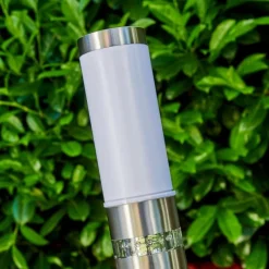 hofstein Borne d'éclairage Walise Acier inoxydable, 1 lumière, Détecteur de mouvement