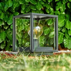 Lampes Vintages & Rétros-hofstein Borne d'éclairage Wuorp Anthracite, 1 lumière