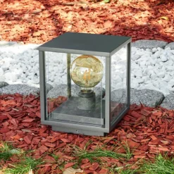 Lampes Vintages & Rétros-hofstein Borne d'éclairage Wuorp Anthracite, 1 lumière