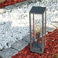 Lampes Vintages & Rétros-hofstein Borne d'éclairage Wuorp Anthracite, 1 lumière