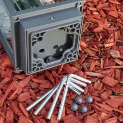 Lampes Vintages & Rétros-hofstein Borne d'éclairage Wuorp Anthracite, 1 lumière