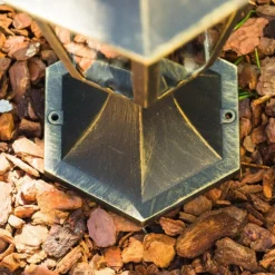 Luminaires Rustiques-hofstein Borne Hongkong Bronze, Or, 1 lumière