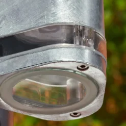 hofstein Borne lumineuse Amyton Acier inoxydable, Transparent, Zingué, 1 lumière