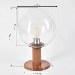 hofstein Borne lumineuse Bubodefo Brun, Couleur bois, 1 lumière