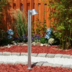 hofstein Borne lumineuse Cook Acier inoxydable, Zingué, 1 lumière