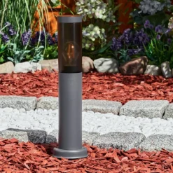 hofstein Borne lumineuse Gaborone Anthracite, Noir, 1 lumière