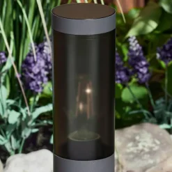 hofstein Borne lumineuse Gaborone Anthracite, 1 lumière, Détecteur de mouvement