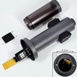 hofstein Borne lumineuse Gaborone Anthracite, 1 lumière