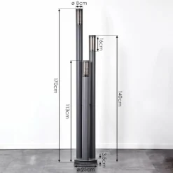 hofstein Borne lumineuse Gaborone Anthracite, 3 lumières