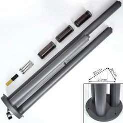 hofstein Borne lumineuse Gaborone Anthracite, 3 lumières