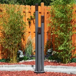 hofstein Borne lumineuse Gaborone Anthracite, 3 lumières