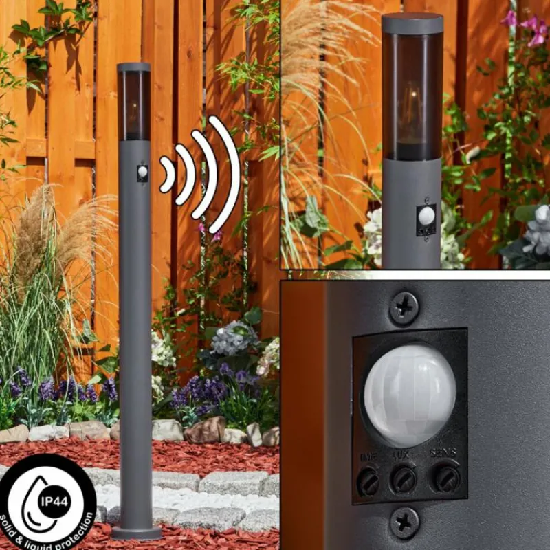 hofstein Borne lumineuse Gaborone Anthracite, 1 lumière, Détecteur de mouvement