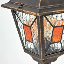 Luminaires Rustiques-hofstein Borne lumineuse Halla Or, Noir, 1 lumière