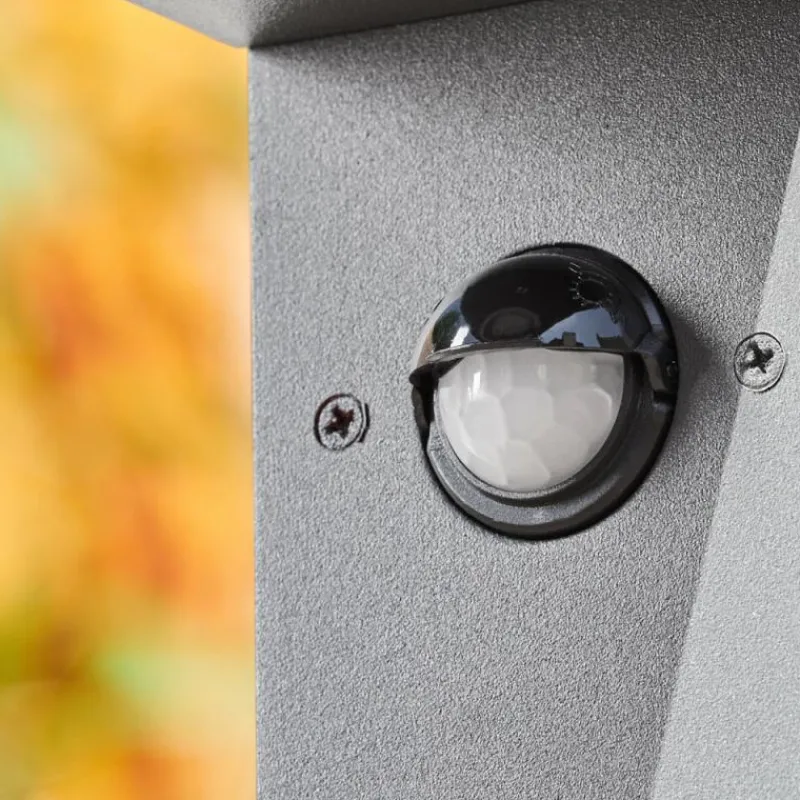 hofstein Borne lumineuse Kingstown Anthracite, 1 lumière, Détecteur de mouvement