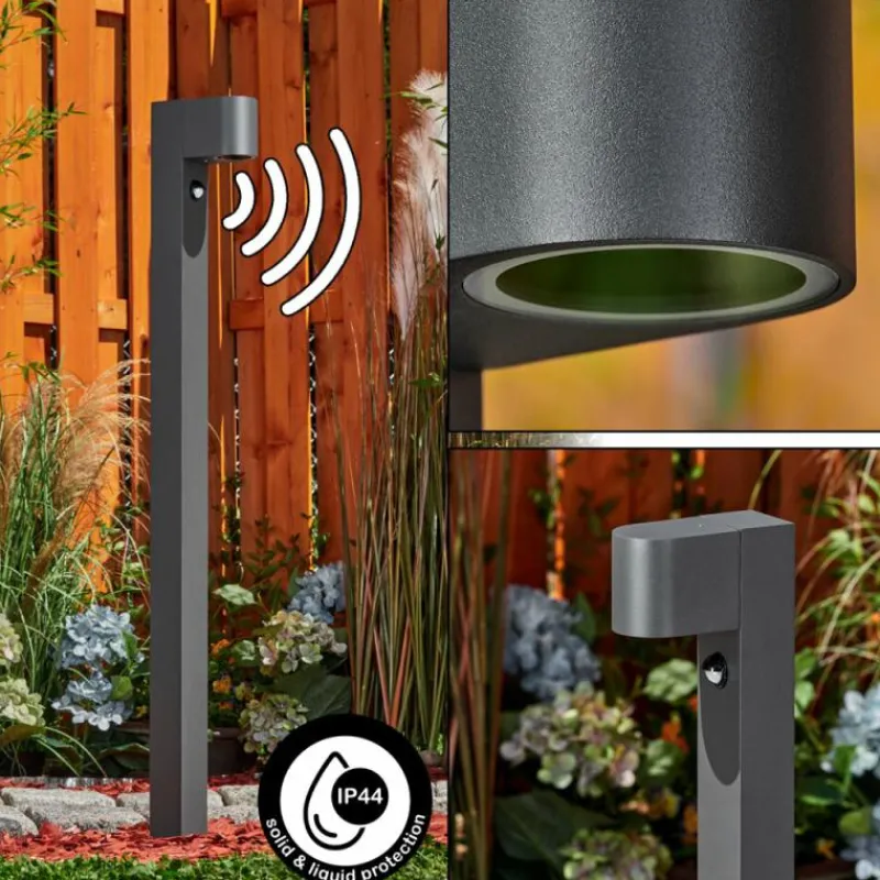 hofstein Borne lumineuse Kingstown Anthracite, 1 lumière, Détecteur de mouvement