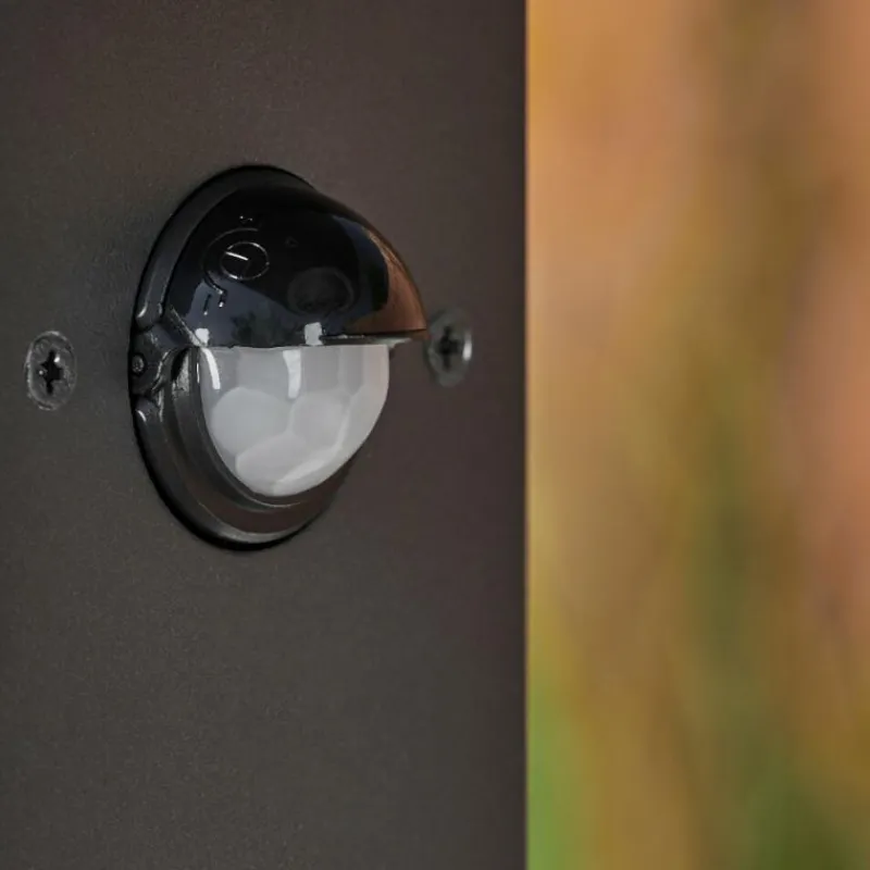 hofstein Borne lumineuse Kingstown Anthracite, 1 lumière, Détecteur de mouvement