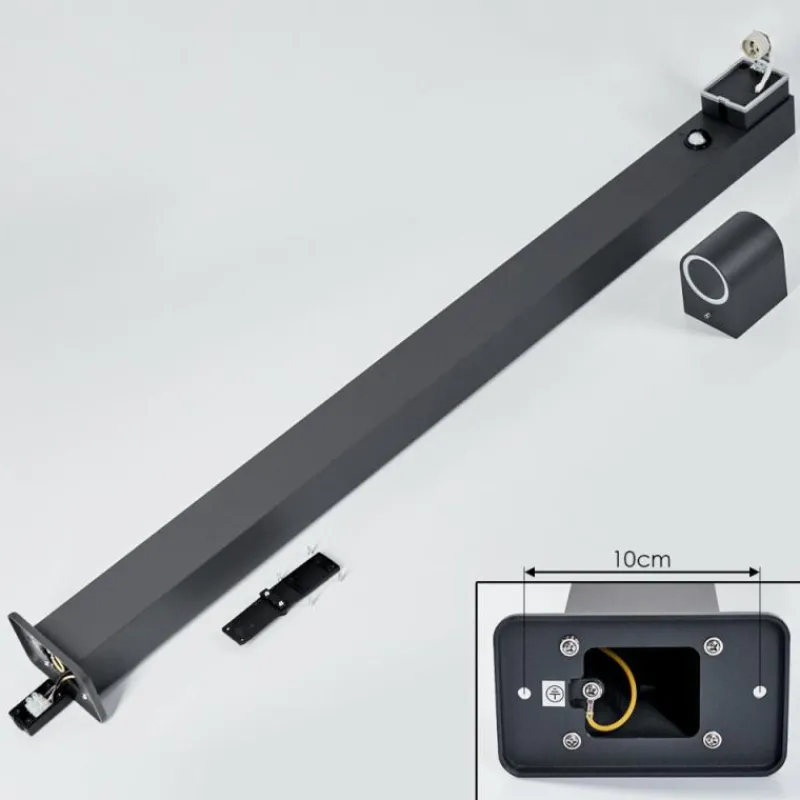 hofstein Borne lumineuse Kingstown Anthracite, 1 lumière, Détecteur de mouvement