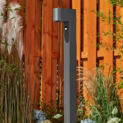 hofstein Borne lumineuse Kingstown Anthracite, 1 lumière, Détecteur de mouvement