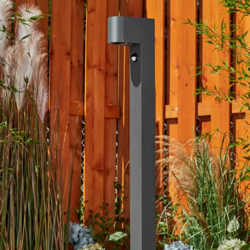 hofstein Borne lumineuse Kingstown Anthracite, 1 lumière, Détecteur de mouvement