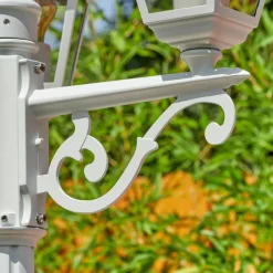 Luminaires Rustiques-hofstein Borne lumineuse Murto Blanc, 3 lumières