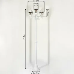 Luminaires Rustiques-hofstein Borne lumineuse Murto Blanc, 3 lumières