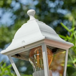 Luminaires Rustiques-hofstein Borne lumineuse Murto Blanc, 3 lumières