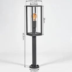 hofstein Borne lumineuse Radnor Anthracite, 1 lumière