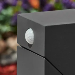 hofstein Borne lumineuse Toogong LED Anthracite, 1 lumière, Détecteur de mouvement