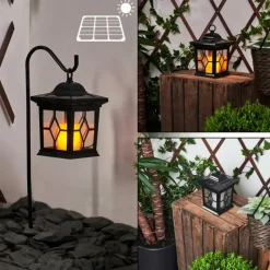 Luminaires Rustiques-hofstein Borne lumineuse Alavas LED Noir, 1 lumière