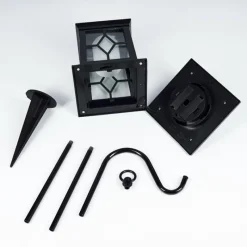 Luminaires Rustiques-hofstein Borne lumineuse Alavas LED Noir, 1 lumière