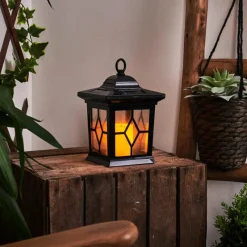 Luminaires Rustiques-hofstein Borne lumineuse Alavas LED Noir, 1 lumière