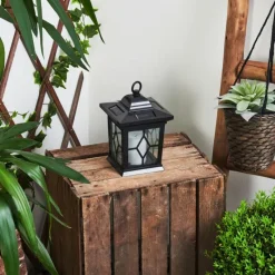 Luminaires Rustiques-hofstein Borne lumineuse Alavas LED Noir, 1 lumière