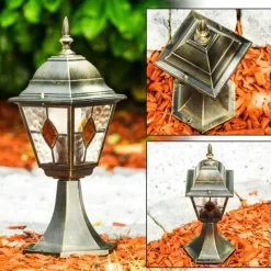 Luminaires Rustiques-hofstein Borne lumineuse Antibes Brun doré, 1 lumière