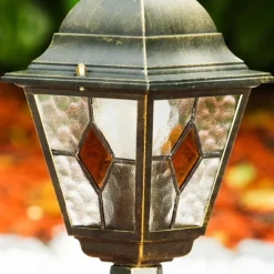 Luminaires Rustiques-hofstein Borne lumineuse Antibes Brun doré, 1 lumière