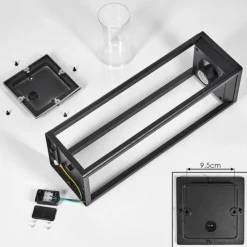 hofstein Borne lumineuse Baoshan Noir, 1 lumière