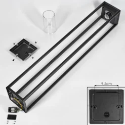 hofstein Borne lumineuse Baoshan Noir, 1 lumière